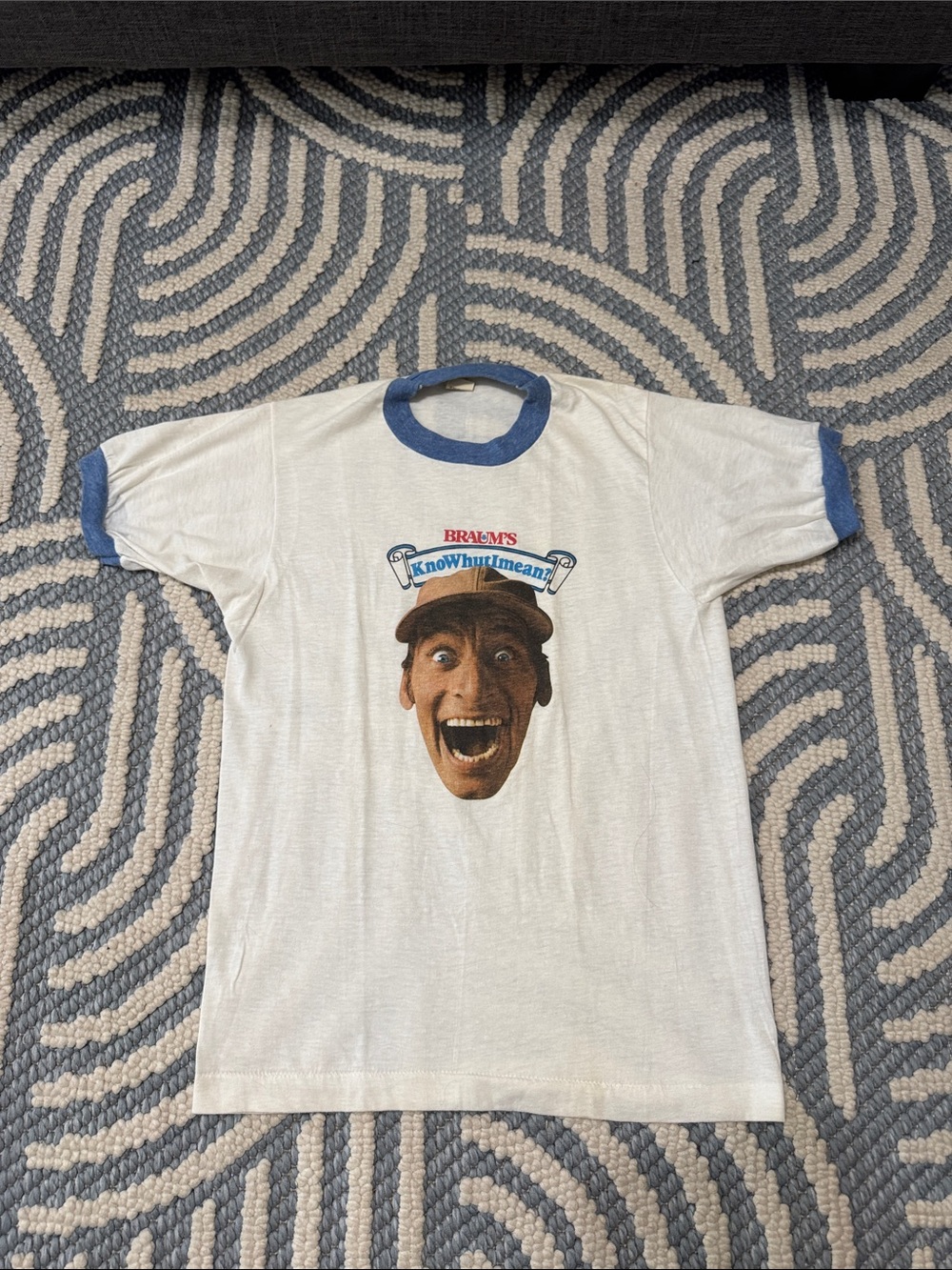 Vintage 80s Ernest Braum’s Ringer T-Shirt Screen Stars USA Medium